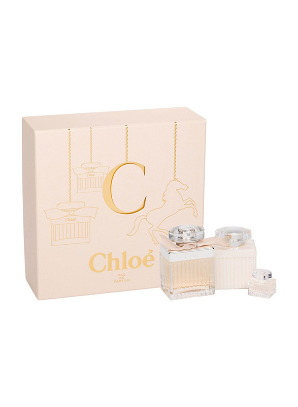 

Chloe 3-Piece Gift Set for Women, 75ml EDP Perfume, 5ml EDP Perfume, 100ml Body Lotion