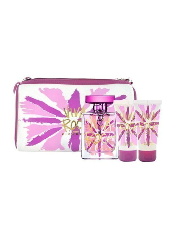 

John Richmond 3-Piece Viva Rock Gift Set for Women, 50ml EDT Perfume, 50ml Body Lotion, 50ml Shower Gel