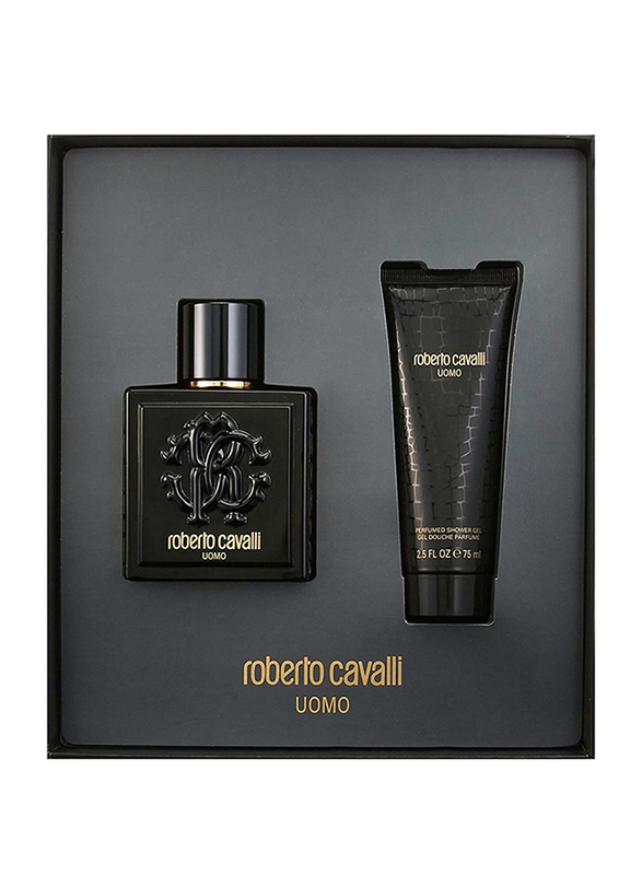 

Roberto Cavalli 2-Piece Uomo Gift Set for Women, Uomo 100ml EDP Perfume, Uomo 75ml Shower Gel