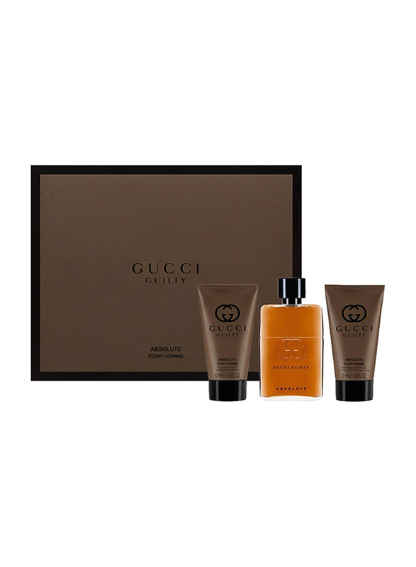 

Gucci 2-Piece Guilty Absolute Pour Homme Gift Set for Men, 50ml EDP Perfume, 50ml After Shave Balm, 50ml Perfumed Shower Gel