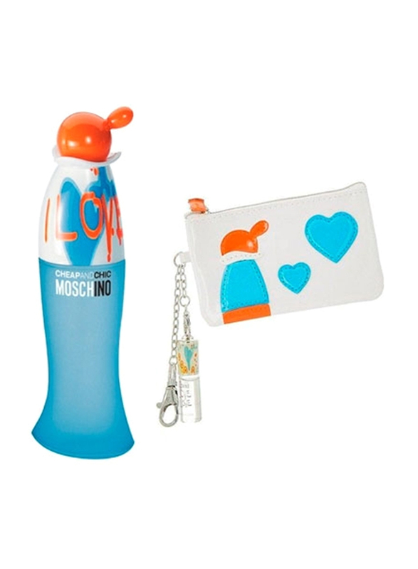 

Moschino 3-Piece I Love Love Gift Set for Women, 50ml EDT Perfume, EDT Perfume Roller Ball, Coin Purse