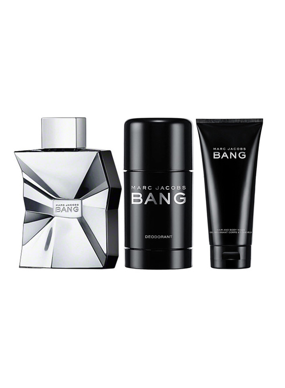 

Marc Jacobs 3-Piece Bang Gift Set for Men, 100ml EDT Perfume, 75ml Body Wash, 75ml Deo Stick