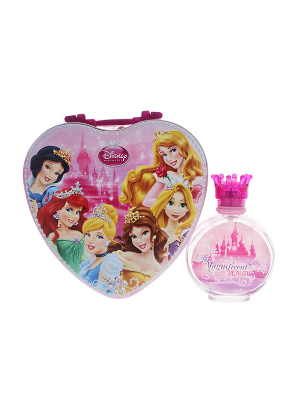 

Disney 2-Piece Princess Gift Set for Women, 100ml EDT Perfume, Metal Lunch box
