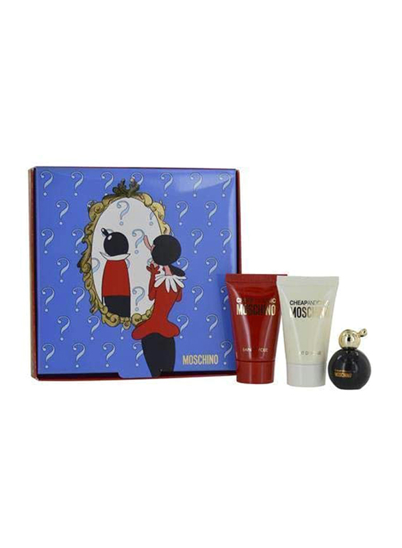 

Moschino 3-Pieces Cheap & Chic Mini Gift Set for Women, 4.9ml EDT Perfume, 50ml Shower Gel, 50ml After Shave