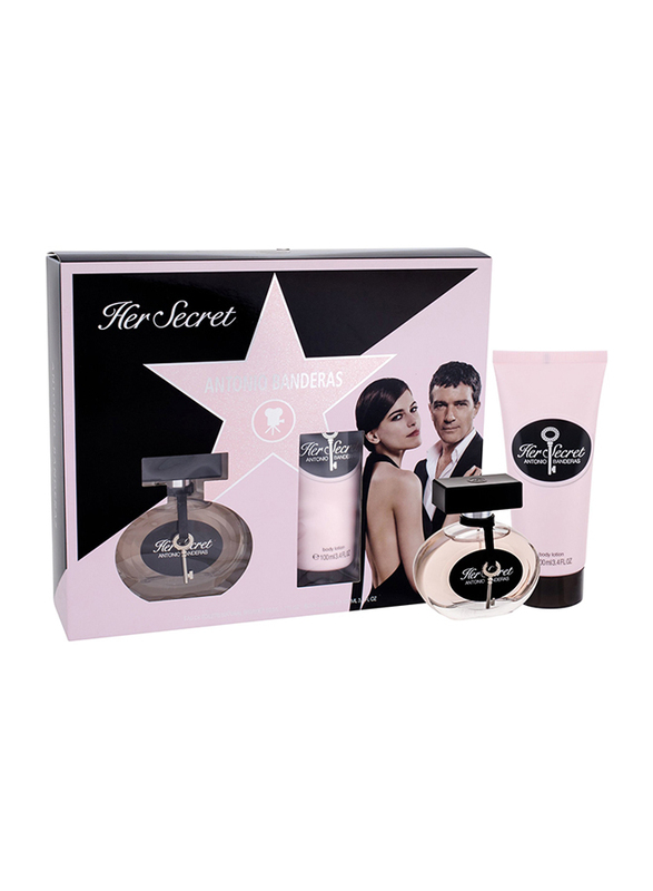

Antonio Banderas 2-Piece Her Secret Gift Set for Women, 50ml EDT Perfume, 100ml Body Lotion