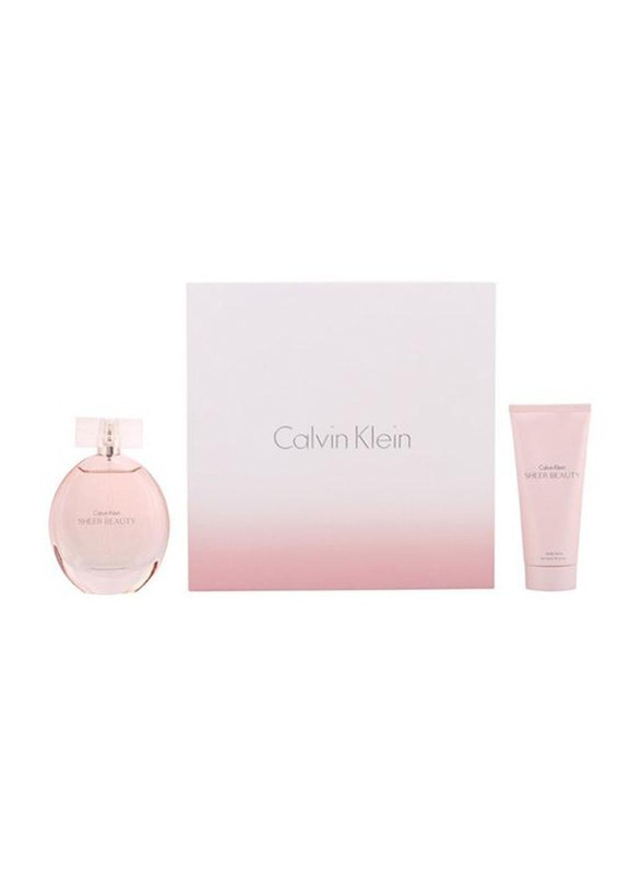 

Calvin Klein 2-Piece Beauty Sheer Gift Set for Women, 100ml EDT Perfume, 100ml Body Lotion