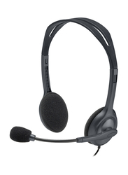 Logitech Wired On-Ear Noise Cancelling Headphones, Black/Silver