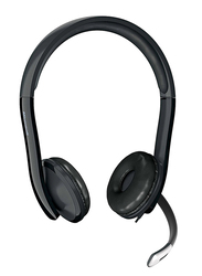 Microsoft LX-4000 LifeChat USB Wired On-Ear Headphones, Black