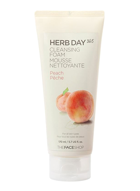 The Face Shop Herb Day 365 Peach Cleansing Foam, 170ml