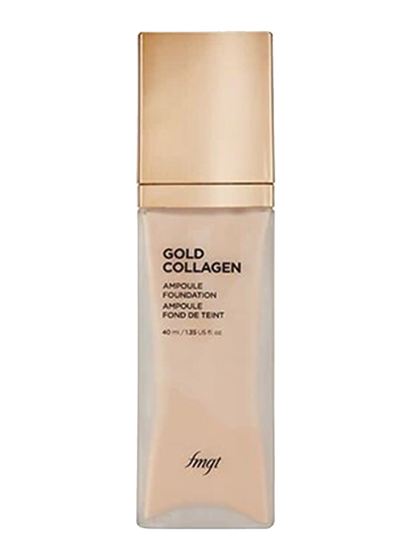 The Face Shop FMGT Gold Collagen Ampoule Foundation, 40ml, 201, Beige