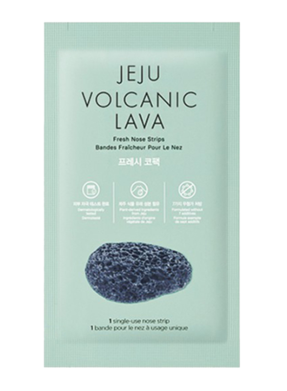 The Face Shop Jeju Volcanic Lava Fresh Nose Strips, 7 Pieces