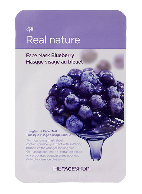 The Face Shop Real Nature Blueberry Sheet Mask, 30ml