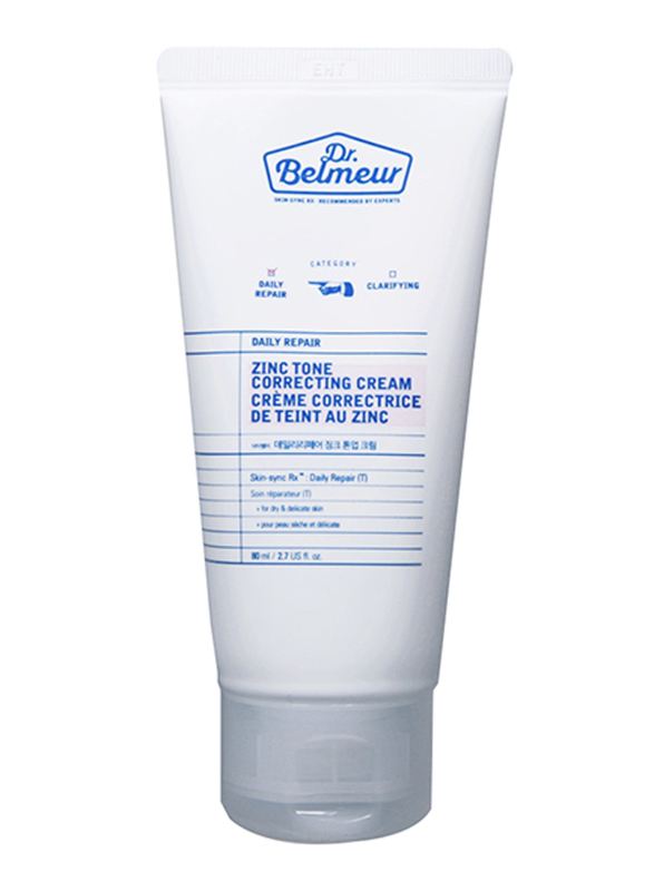 The Face Shop Dr. Belmeur Daily Repair Zinc Tone Correcting Cream Tube, 80ml