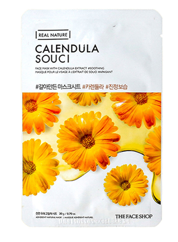 The Face Shop Real Nature Snow Calendula Sheet Mask, 30ml
