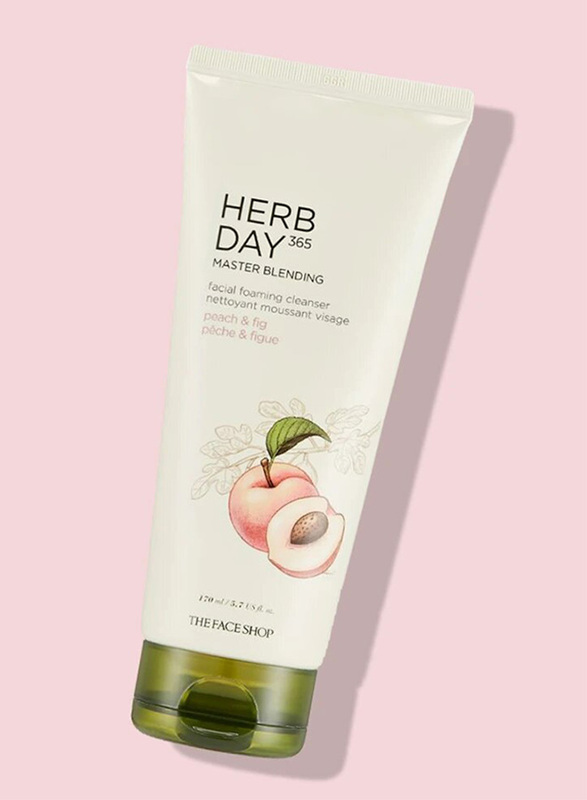 

The Face Shop Herb Day 365 Master Blending Facial Foaming Cleanser, Peach and Fig, 170ml