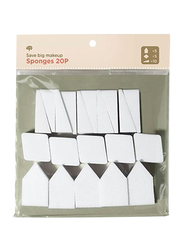 The Face Shop Daily Beauty Tools Makeup Sponge Set, 20 Pieces, White