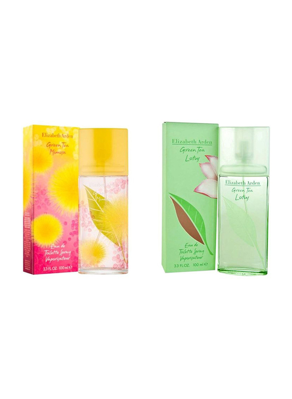 

Elizabeth Arden 2-Piece Perfume Set For Women, Green Tea Mimosa 100ml EDT Perfume, Green Tea Lotus 100ml EDT Perfume