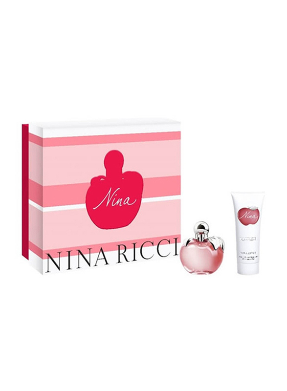 Nina Ricci Apple 2-Piece Perfume Set for Women, Nina 50ml EDT, 75ml Body Lotion