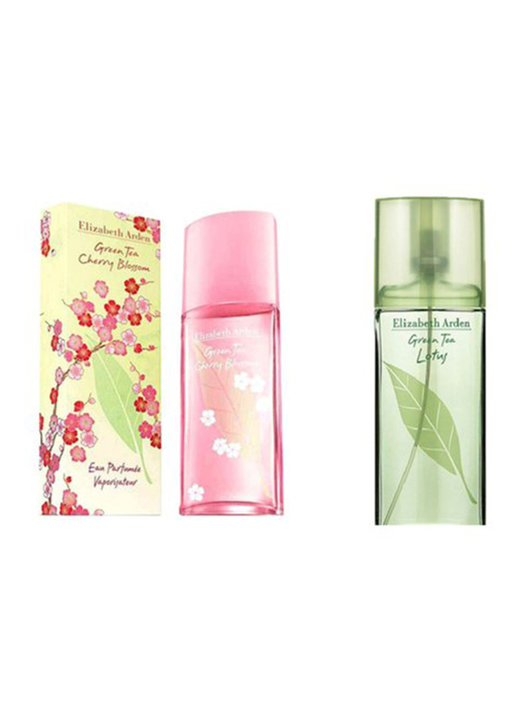 

Elizabeth Arden 2-Piece Perfume Set for Women, Green Tea Cherry Blossom 100ml EDT Perfume, Green Tea Lotus 100ml EDT Perfume