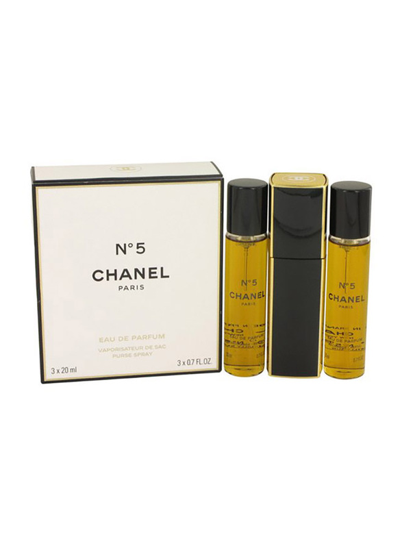 Chanel 3-Piece No 5 Eau Premiere Perfume Set for Women, 3 x 20ml EDP Refills