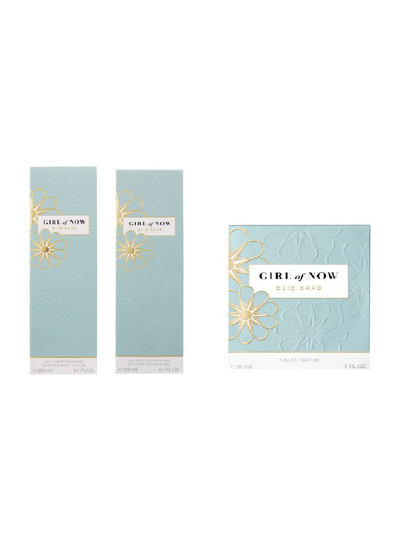 

Elie Saab 3-Piece Girl of Now Gift Set for Women, 90ml EDP Perfume, 200ml Body Lotion, 200ml Shower Gel