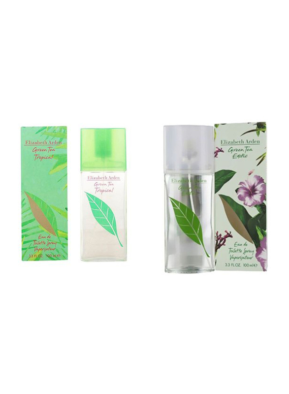 

Elizabeth Arden 2-Piece Perfume Set for Women, Green Tea Tropical 100ml EDT Perfume, Green Tea Exotic 100ml EDT Perfume