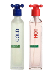 United Colors of Benetton 2-Piece Perfume Set Unisex, Hot 100ml EDT, Cold 100ml EDT