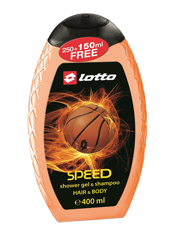 Lotto 3-in-1 Speed Hair & Body Shower Gel & Shampoo, 400ml