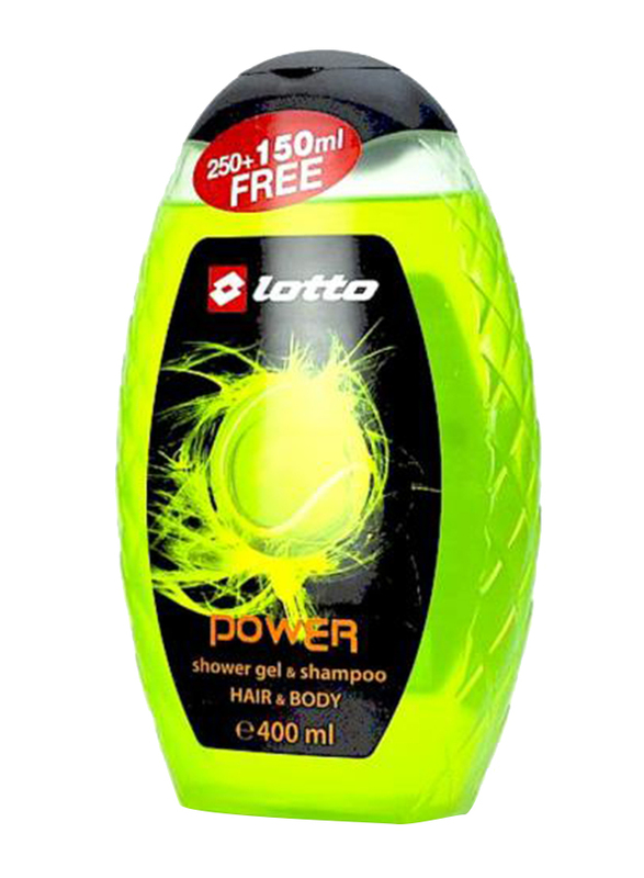 Lotto 3-in-1 Power Hair & Body Shower Gel & Shampoo, 400ml