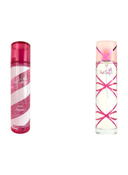 Aquolina 2-Piece Pink Sugar Gift Set for Women, 100ml EDT, 100ml Hair Mist