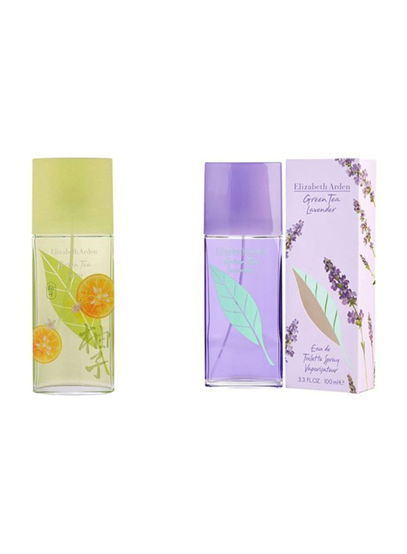 Elizabeth Arden 2-Piece Perfume Set for Women, Green Tea Yuzu 100ml EDT, Green Tea Lavender 100ml EDT