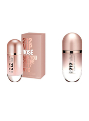 Carolina Herrera 2-Piece 212 VIP Rose Gift Set for Women, 80ml EDP, 30ml Hair Mist