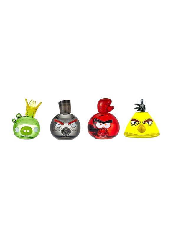 

Angry Birds 4-Piece Perfume Set Unisex, Yellow 5ml EDT Perfume, Red 5ml EDT Perfume, Grey 5ml EDT Perfume, Green 5ml EDT Perfume