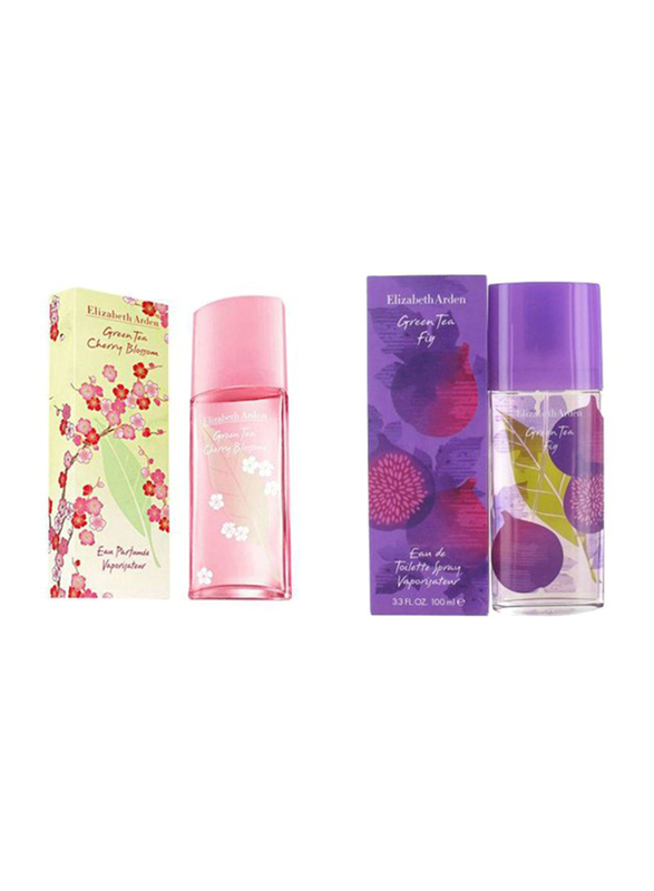 

Elizabeth Arden 2-Piece Perfume Set for Women, Green Tea Cherry Blossom 100ml EDT Perfume, Green Tea Fig 100ml EDT Perfume