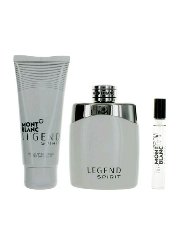 

Mont Blanc 3-Piece Legend Spirit Gift Set for Men, 100ml EDT Perfume, 100ml After Shave Balm, 7.5ml Mini