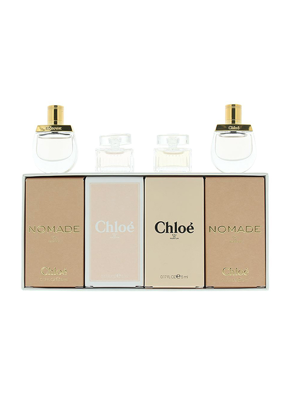Chloe 4-Piece Les Parfum Mini Gift Set for Women, 2 x Noma 5ml EDP, Chloe 5ml EDT, Chloe 5ml EDP