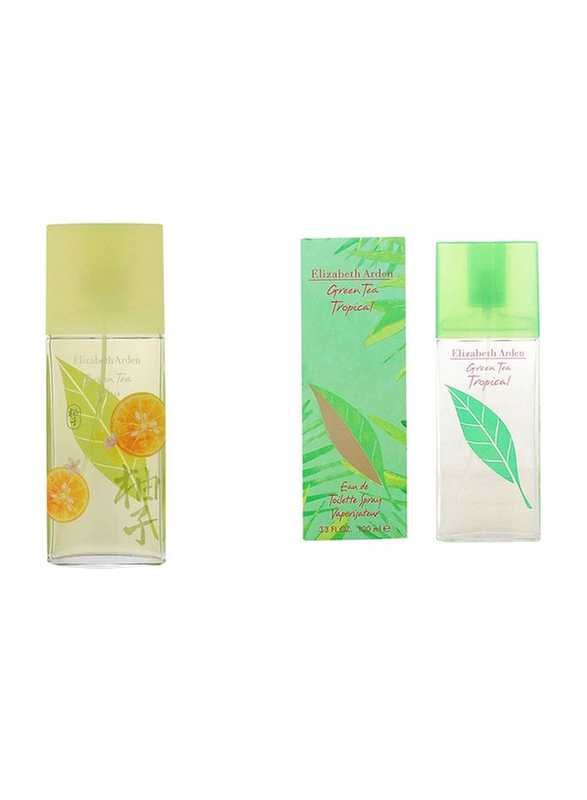 Elizabeth Arden 2-Piece Perfume Set For Women, Green Tea Yuzu 100ml EDT, Green Tea Tropical 100ml EDT