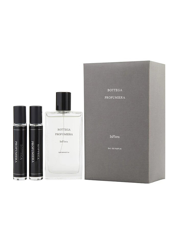 Bottega Profumiera 3-Piece InFlora Perfume Set for Women, 100ml EDP, 2 x 30ml EDP
