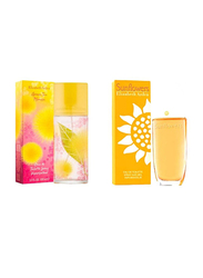 Elizabeth Arden 2-Piece Perfume Set for Women, Green Tea Mimosa 100ml EDT, Green Tea Sunflower 100ml EDT
