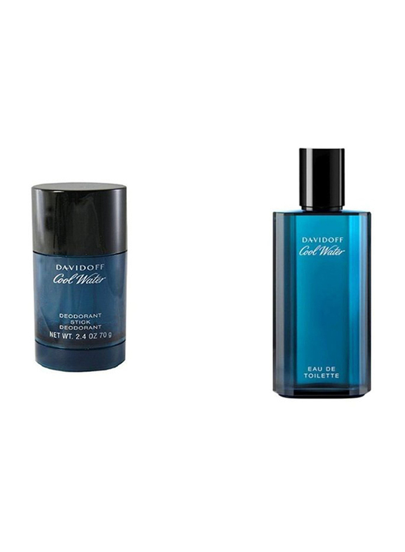 Davidoff 2-Piece Cool Water Perfume Set for Men, 75ml EDT, 75g Deodorant Stick