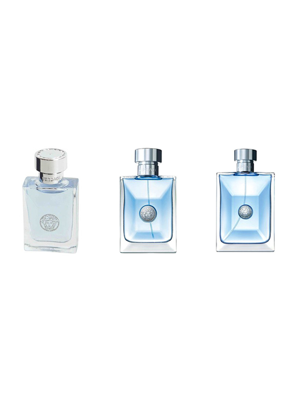 Versace 3-Piece Pour Homme Versace Perfume Set for Men, 200ml EDT, 100ml EDT, 5ml EDT