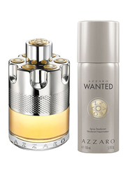 Azzaro 2-Piece Wanted Gift Set for Men, 100ml EDT, 150ml Body Deodorant Spray