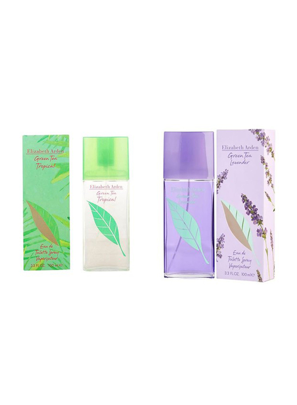 

Elizabeth Arden 2-Piece Perfume Set for Women, Green Tea Tropical 100ml EDT Perfume, Green Tea Lavender 100ml EDT Perfume