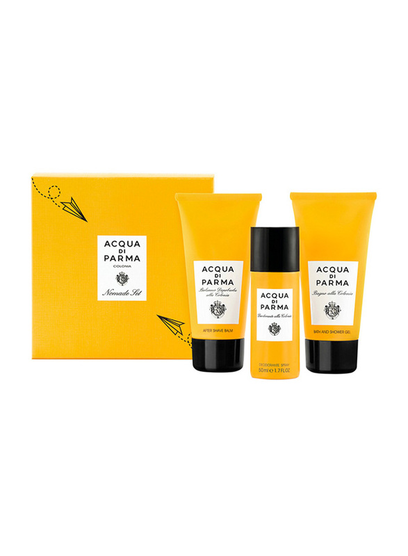

Acqua Di Parma 3-Piece Colonia Nomade Gift Set for Men, 50ml Deodorant Spray, 75ml After Shave Balm, 75ml Bath and Shower Gel