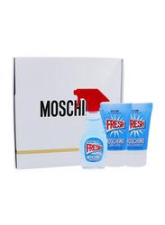 Moschino 3-Piece Fresh Couture Mini Gift Set for Women, 5ml EDT, 25ml Body Lotion, 25ml Bath & Shower Gel