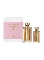 Prada 2-Piece Milano La Femme L'Eau Perfume Set for Women, 100ml EDT, 35ml EDT