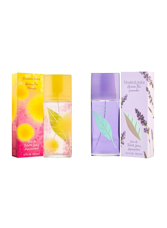 Elizabeth Arden 2-Piece Perfume Set For Women, Green Tea Mimosa 100ml EDT, Green Tea Lavender 100ml EDT
