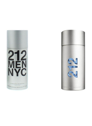 Carolina Herrera 2-Piece 212 Nyc Gift Set for Men, 100ml EDT, 150ml Deo Spray