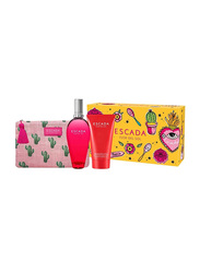 Escada 2-Piece Flor Del Sol Gift Set for Women, 100ml EDT, 150ml Body Lotion with Pouch