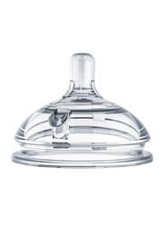 Comotomo Natural Teat Silicone Fast Flow Nipples, 2 Pieces, Clear